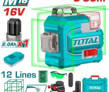 Máy đo mức cân bằng tia laser xanh 3D dùng pin 16V